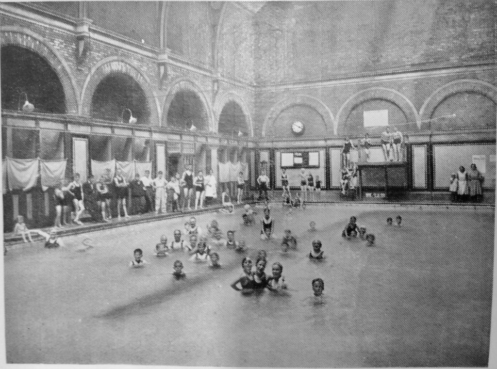 Photo of bathers in the pool