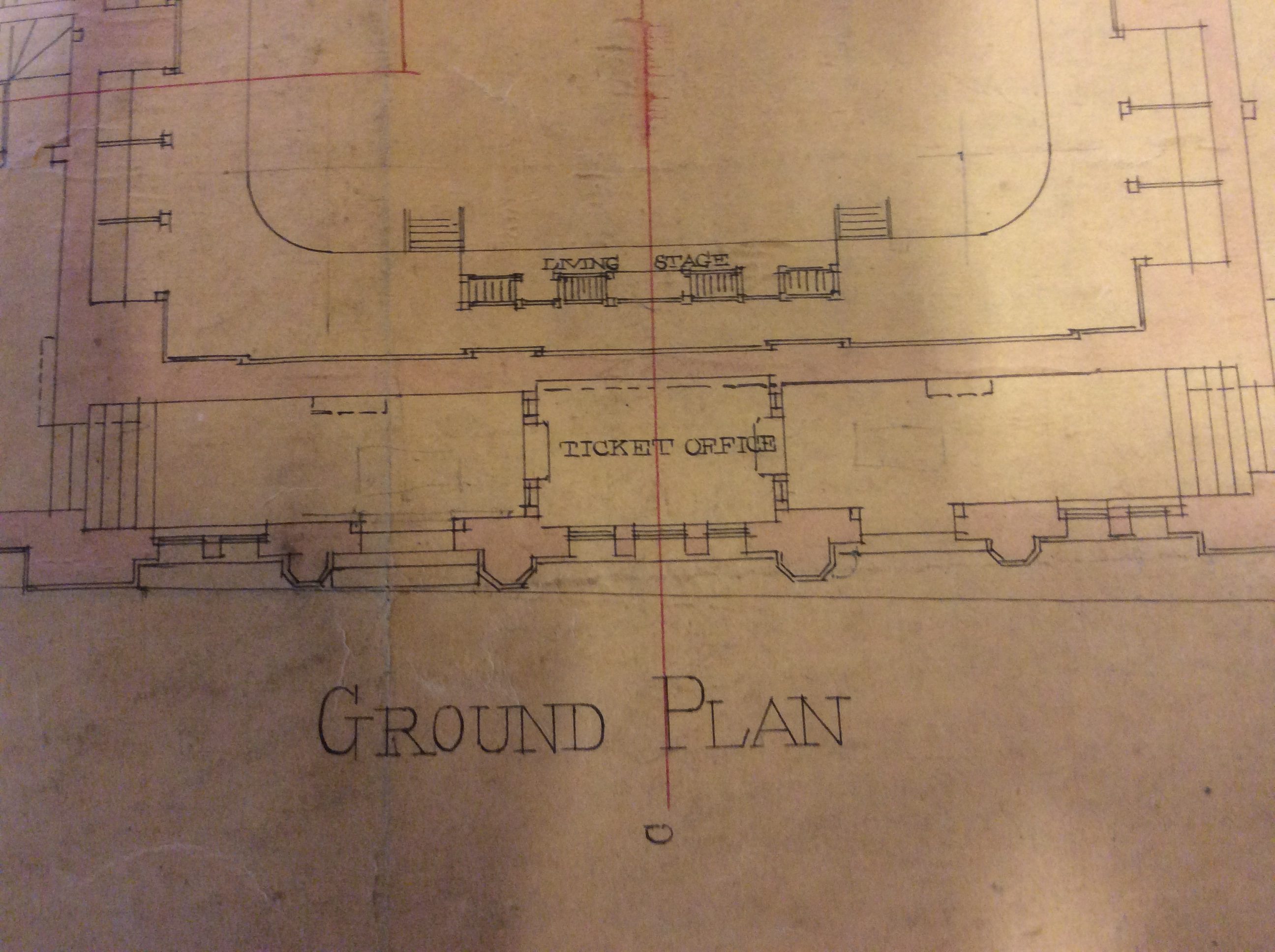 Plan of baths' entrance area