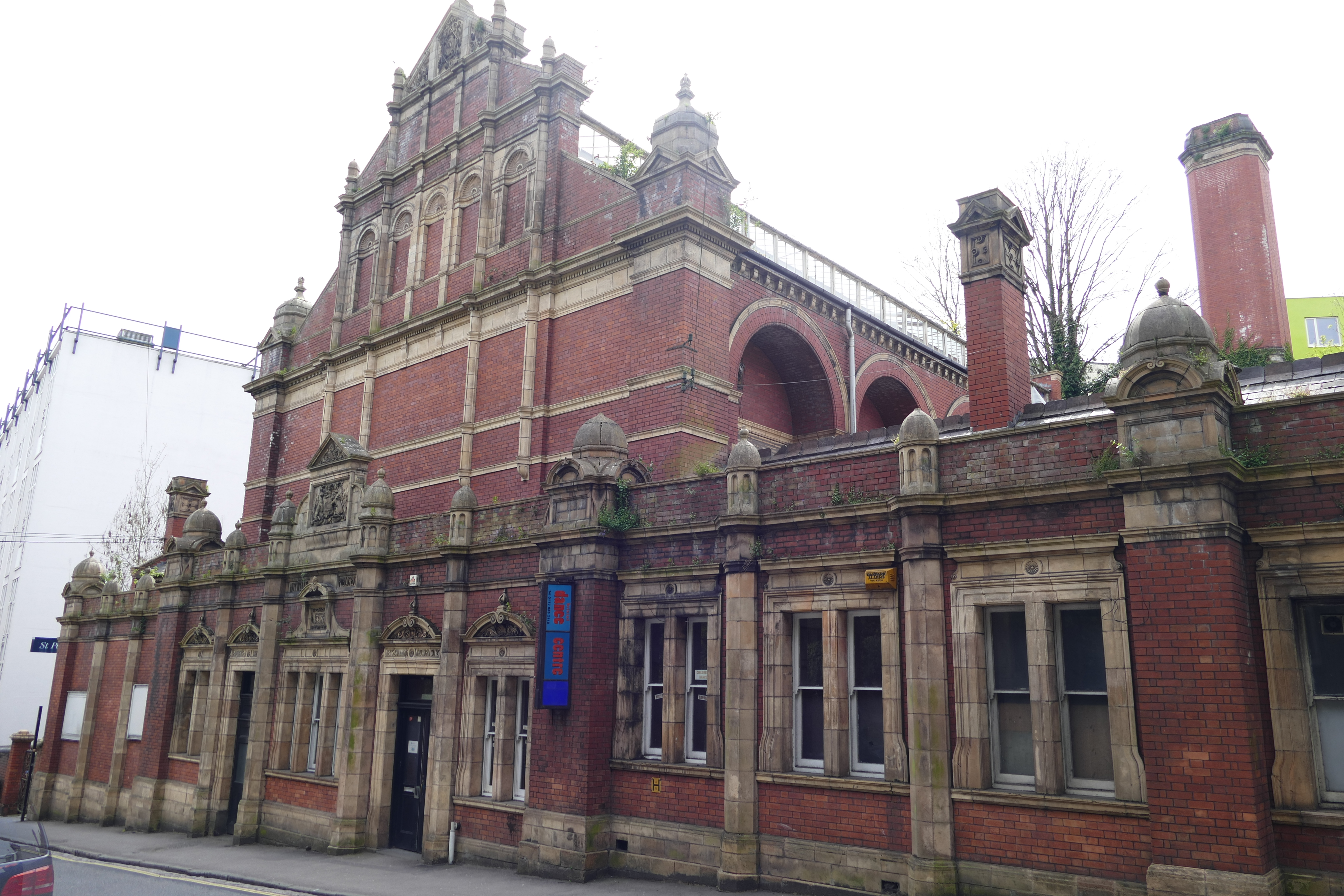 Photo of front of the baths