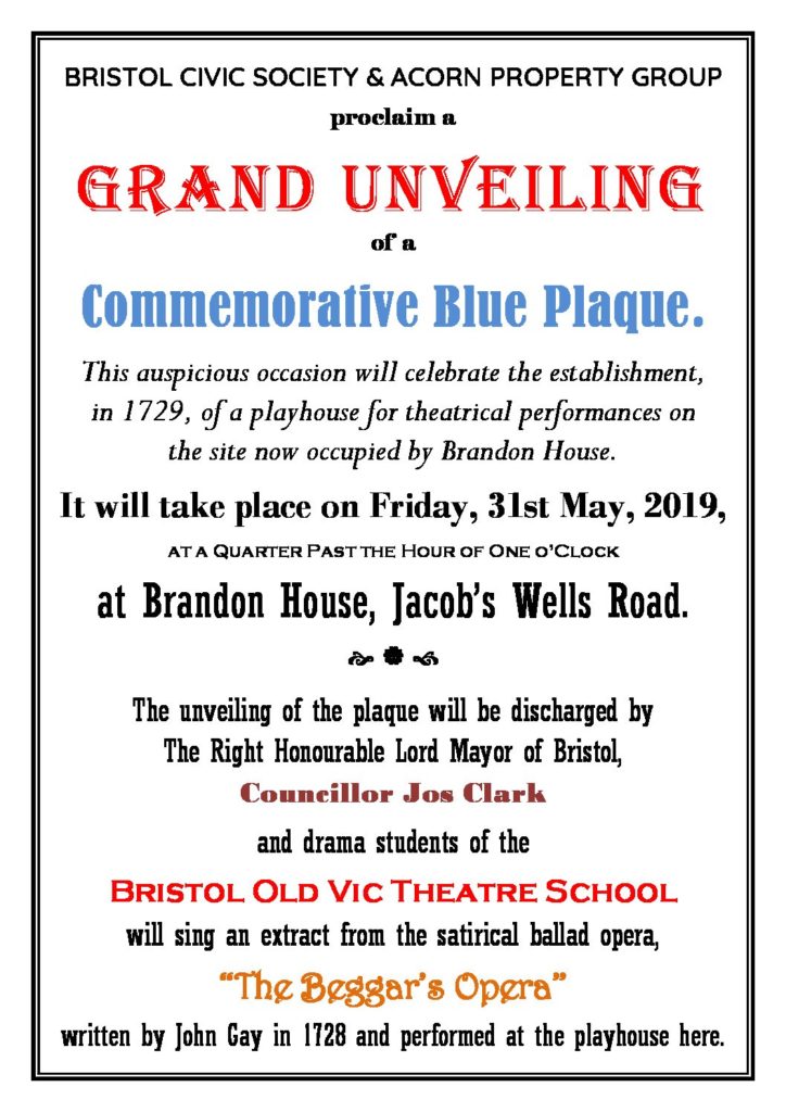 Invite for a Grand
Unveiling of a Commemorative Blue Plaque